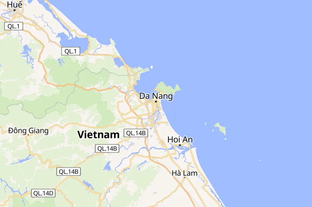 Da Nang Area Map Da Nang Area Map