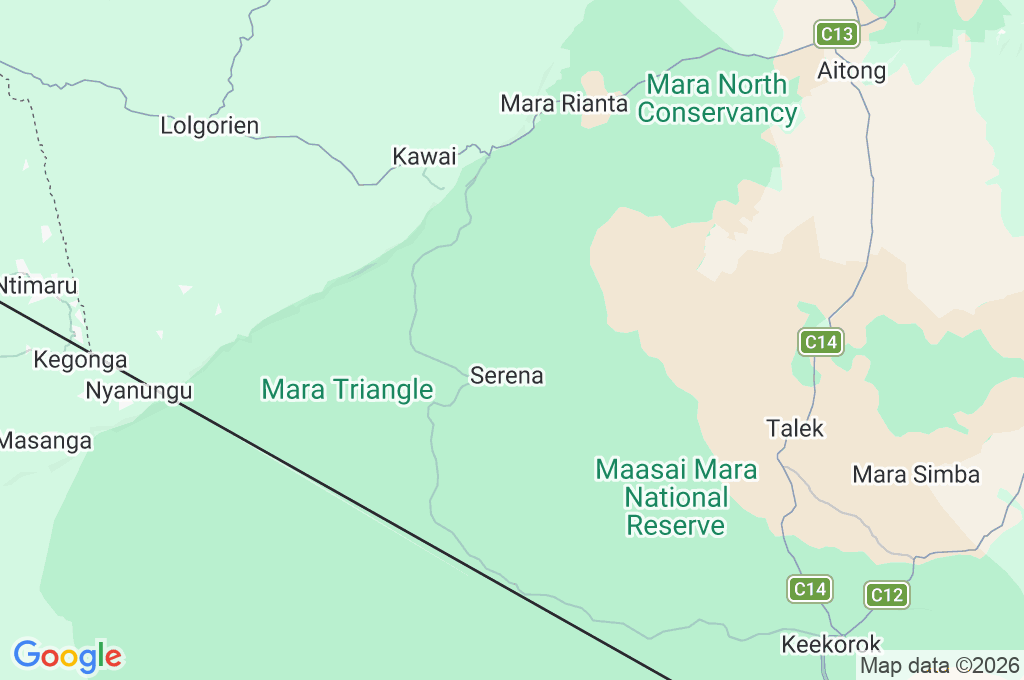 Mara River Main Crossing Area Map