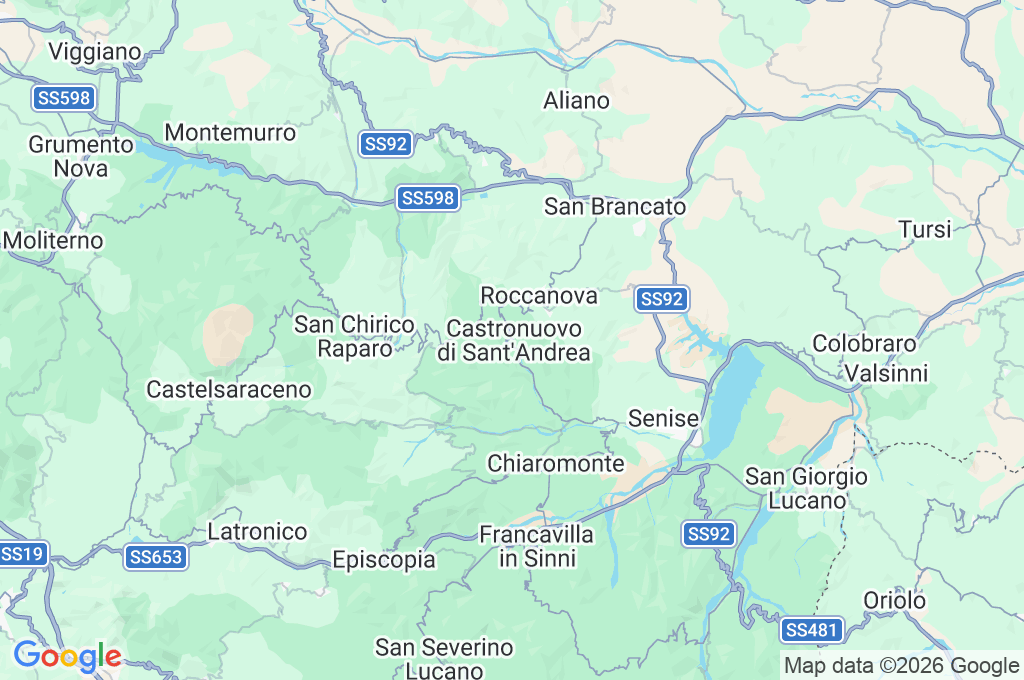Castronuovo di Sant'Andrea Area Map
