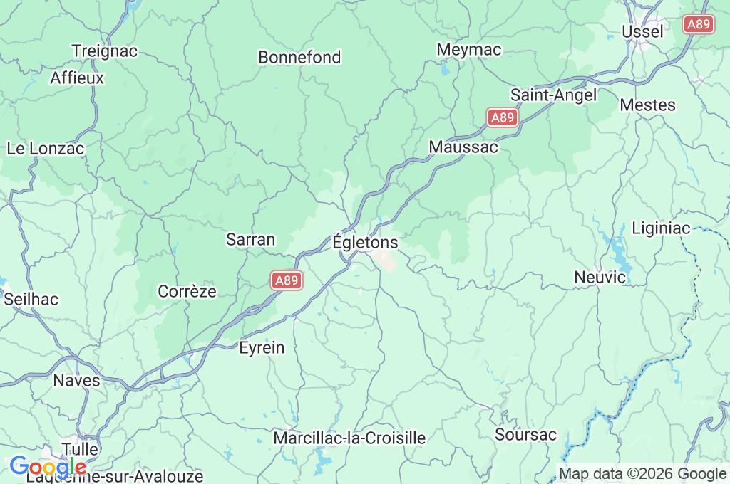 Égletons Area Map Égletons Area Map