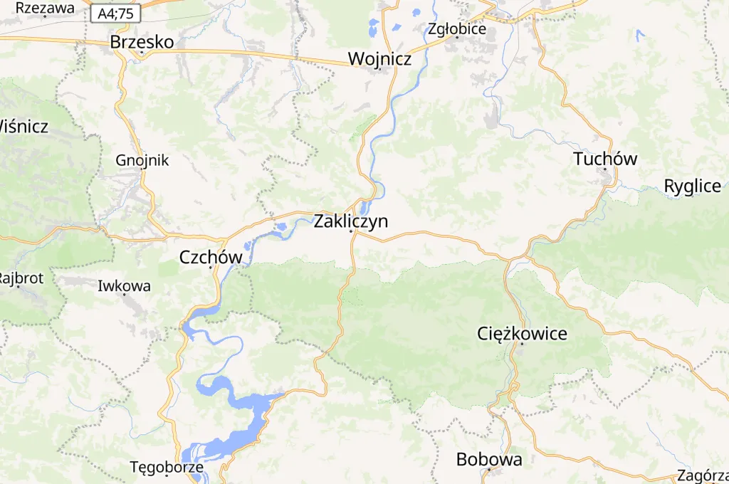 Kończyska Area Map