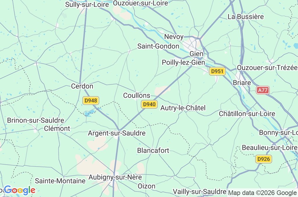 Coullons Area Map