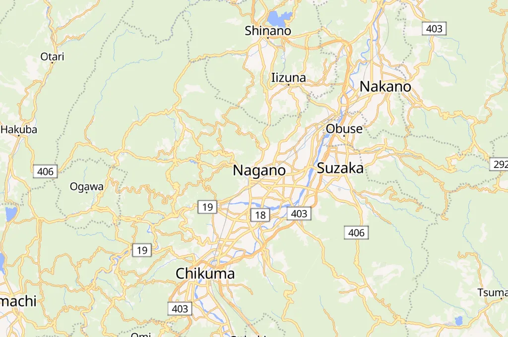 Zenkoji Temple Area Map Zenkoji Temple Area Map