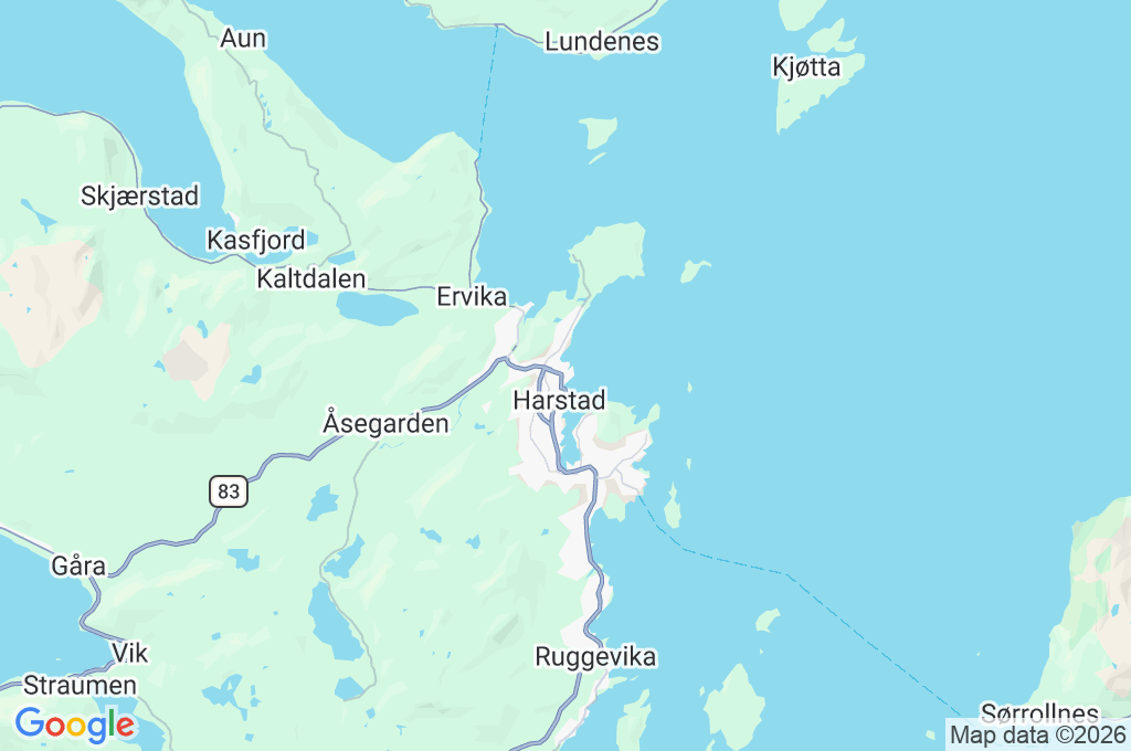 Harstad Area Map