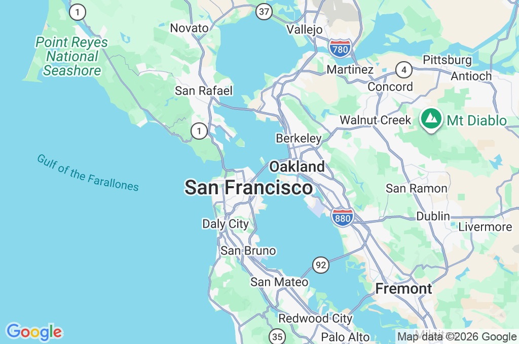 Bay Bridge Area Map