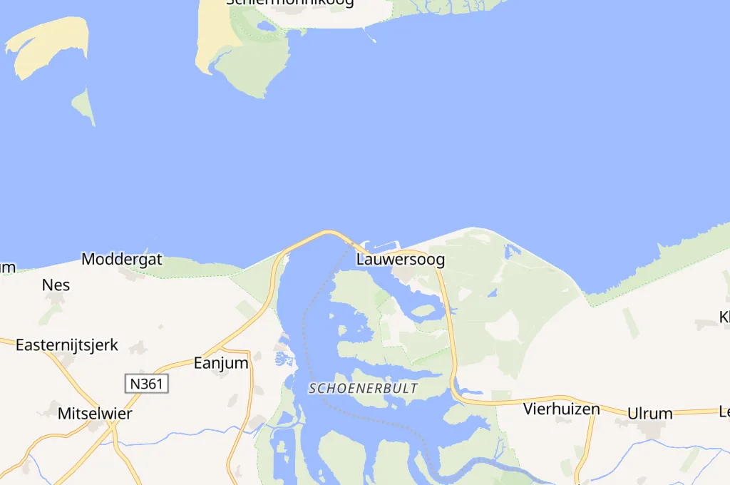 Lauwersoog Area Map Lauwersoog Area Map