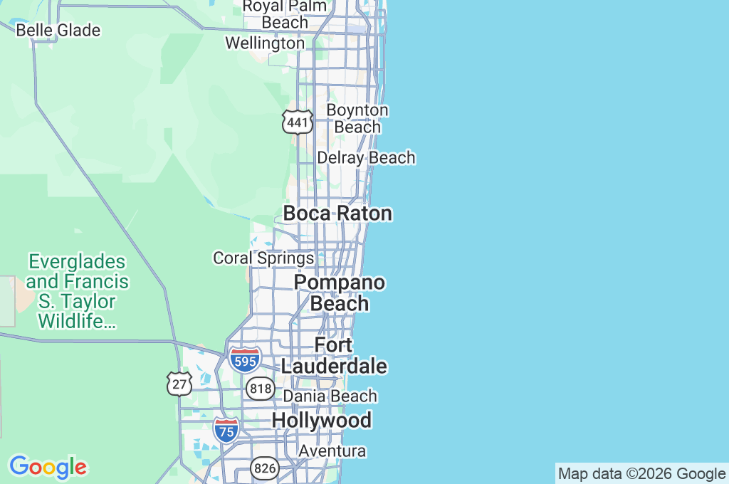 Deerfield Beach International Fishing Pier Area Map