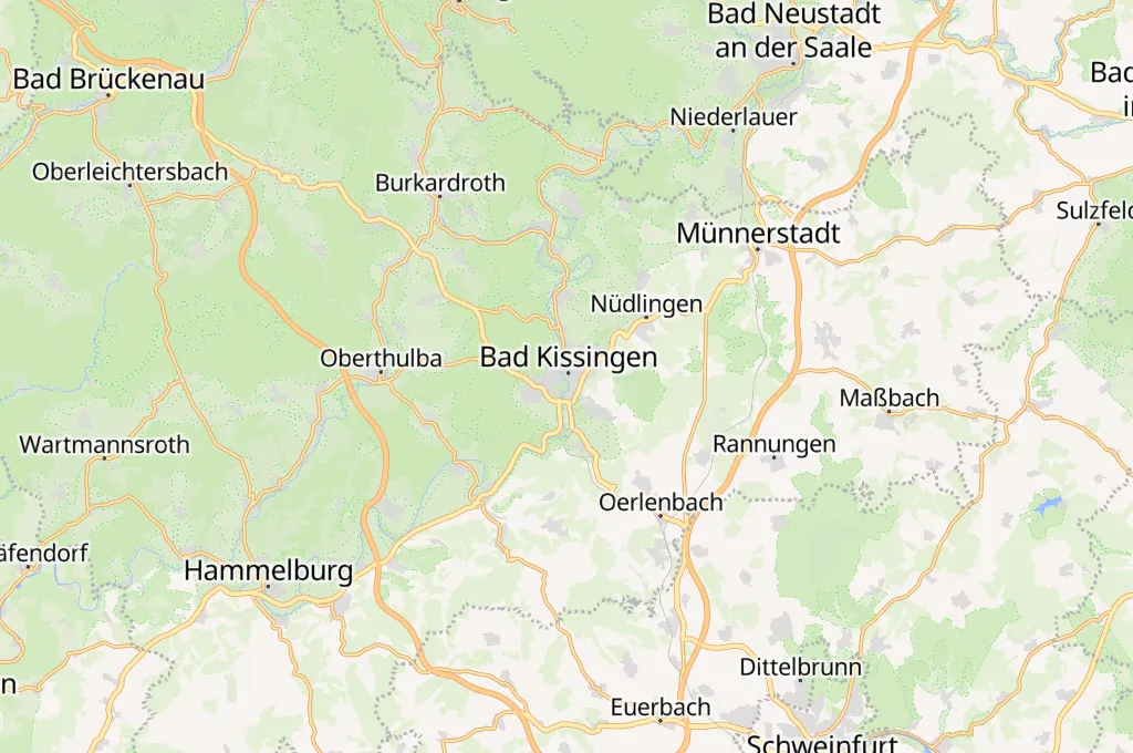 Bad Kissingen Area Map