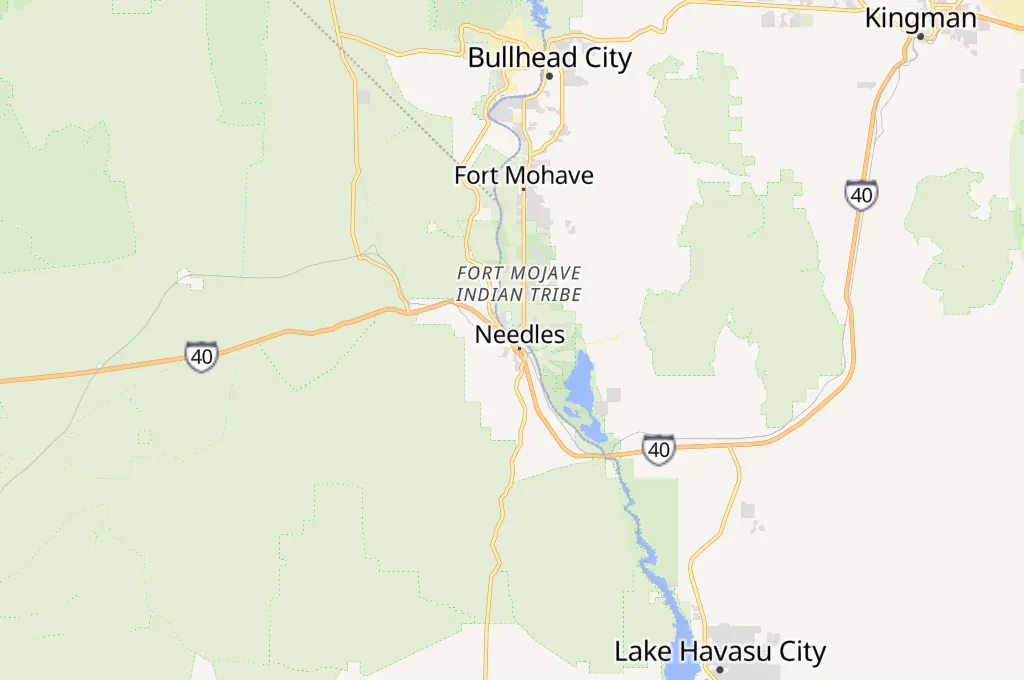 Needles Area Map Needles Area Map