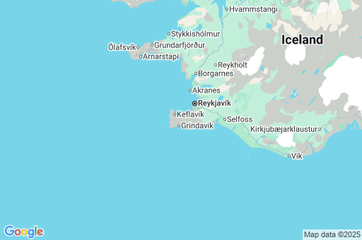 Map of Reykjanes Peninsula