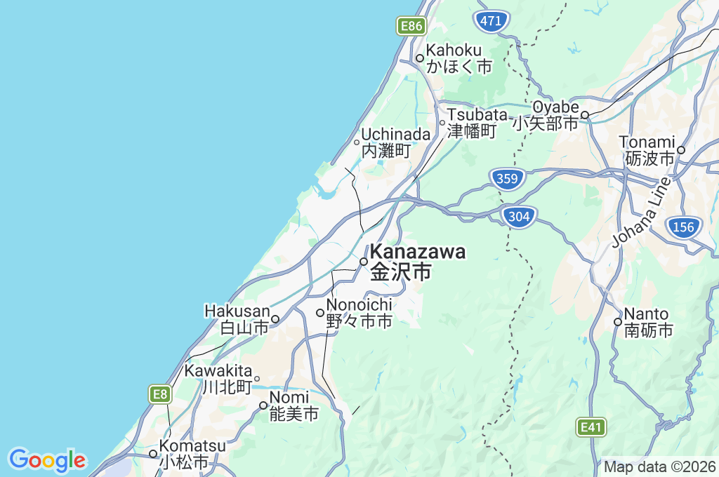 Kanazawa Station Area Map