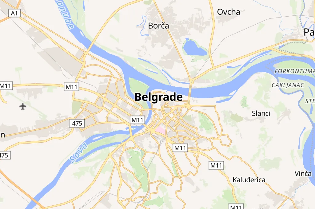 Belgrade Area Map Belgrade Area Map