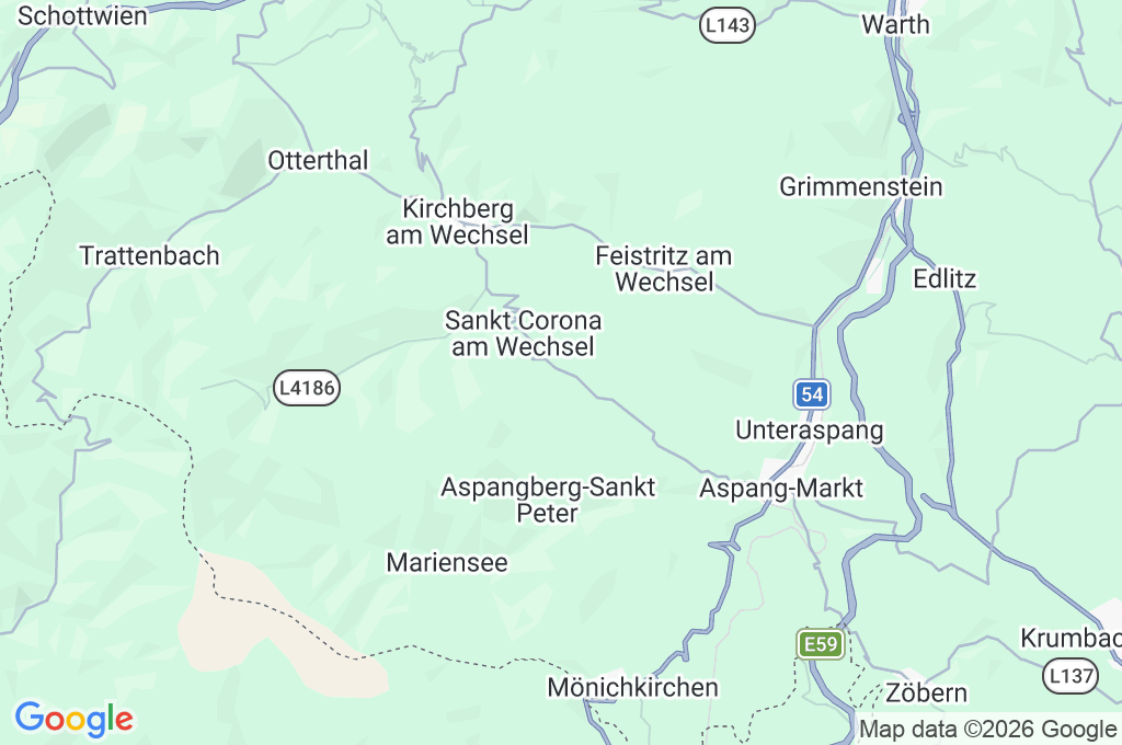 St. Corona am Wechsel Area Map St. Corona am Wechsel Area Map