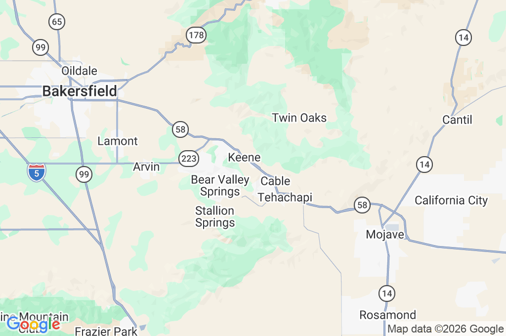 Tehachapi Loop Area Map Tehachapi Loop Area Map