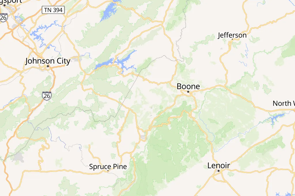 Beech Mountain Area Map Beech Mountain Area Map