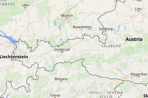 Map of Tyrol