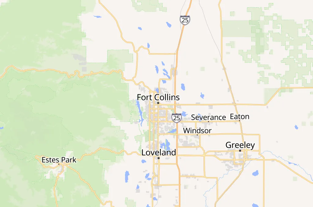 Fort Collins Area Map Fort Collins Area Map