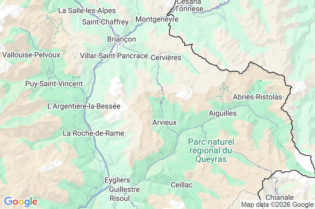 Arvieux Area Map