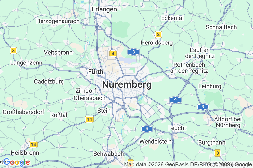 Nuremberg Area Map