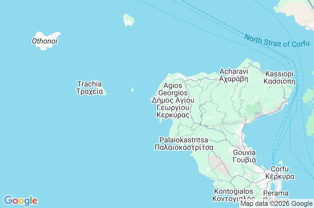 Arillas Beach Area Map