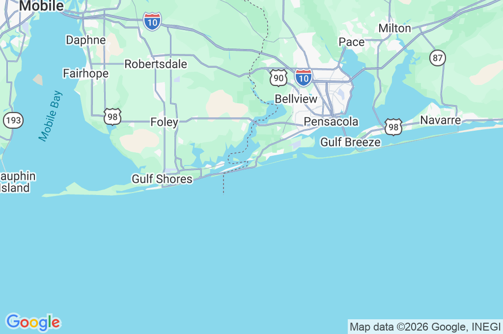 Perdido Key Area Map