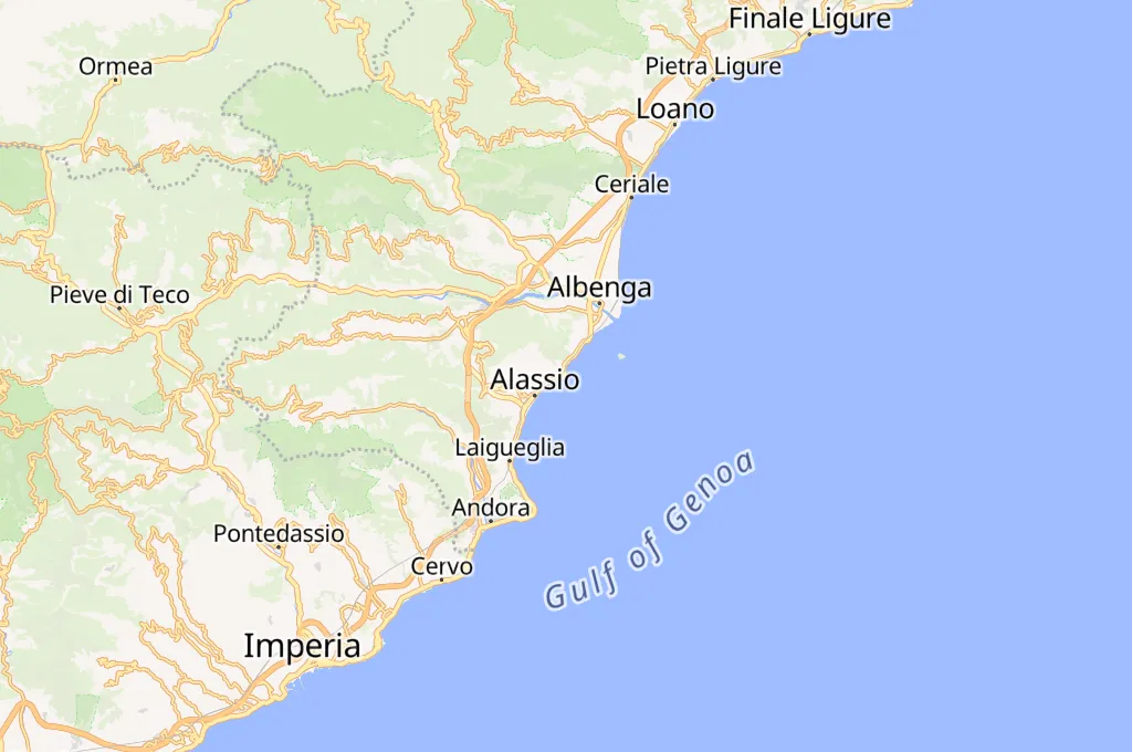 Alassio Area Map Alassio Area Map