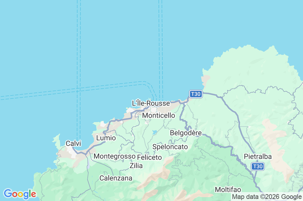 L'Île-Rousse Area Map