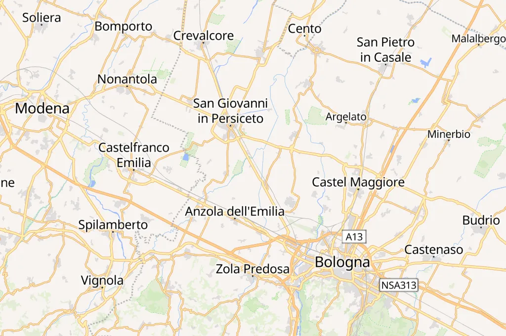 Emilia-Romagna Area Map Emilia-Romagna Area Map