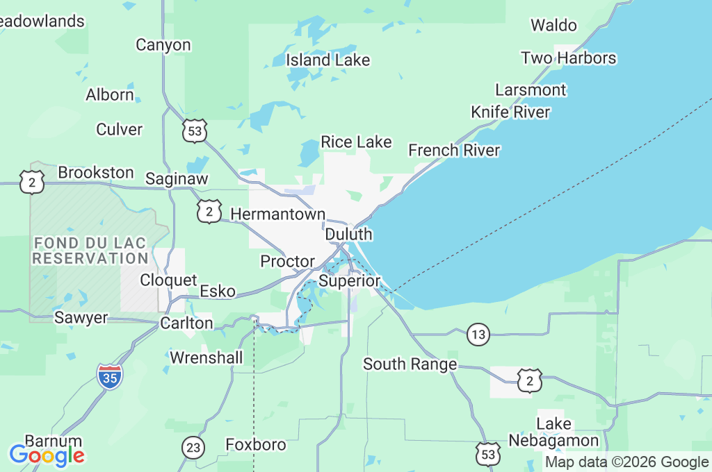 Duluth Ship Canal Area Map