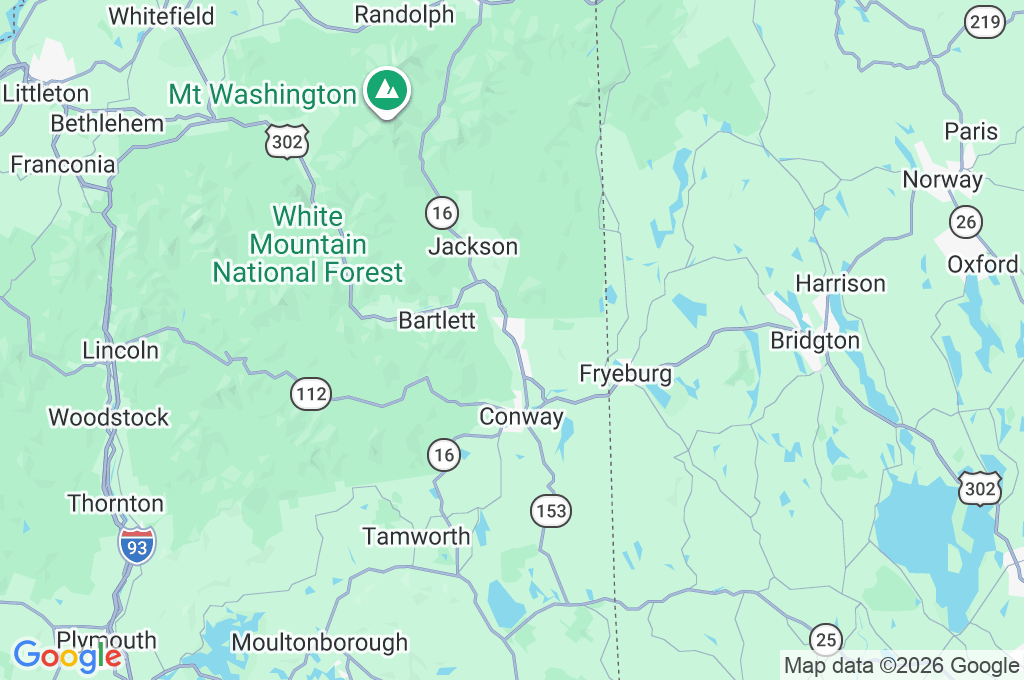 North Conway Village Area Map