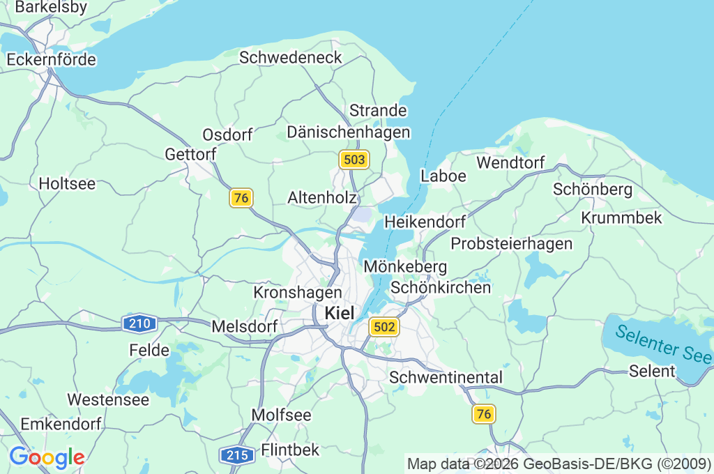 Kiel-Holtenau Area Map