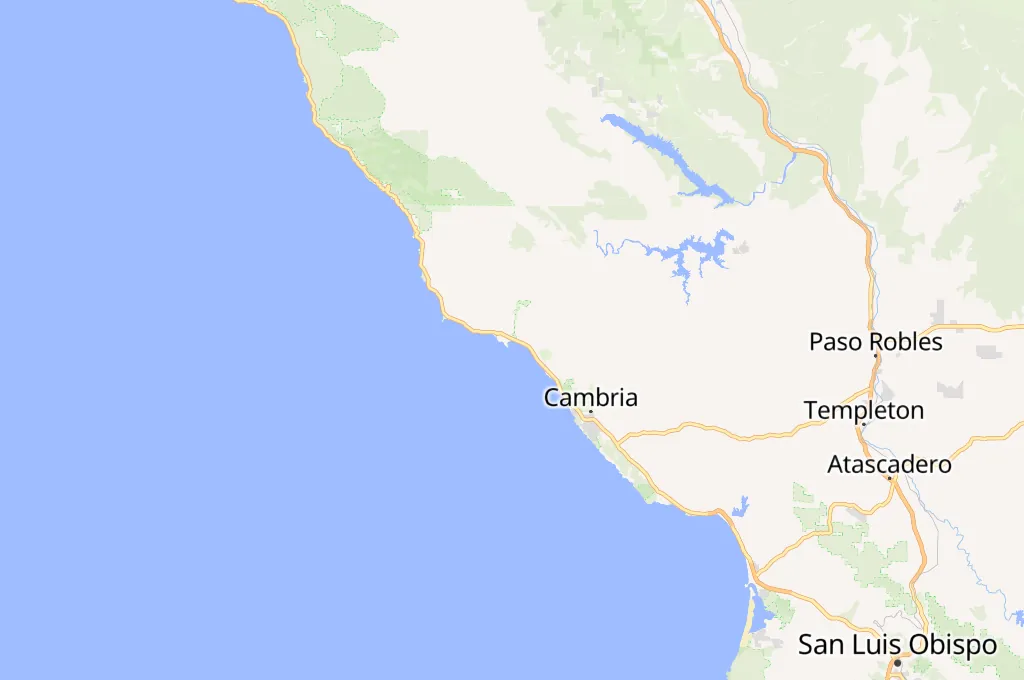 San Simeon Area Map