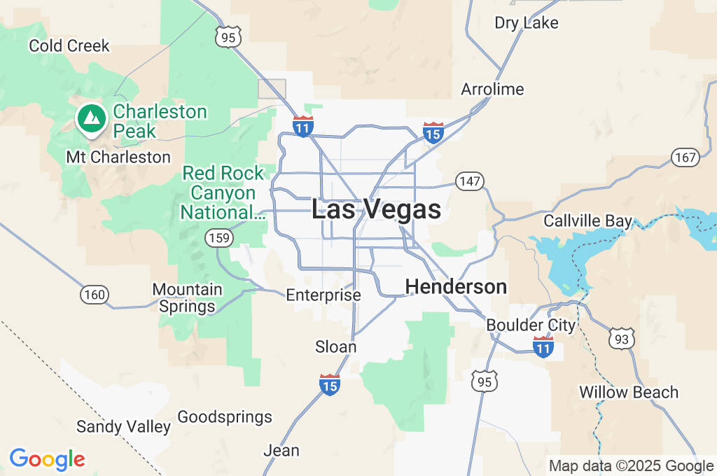 Las Vegas Strip Area Map