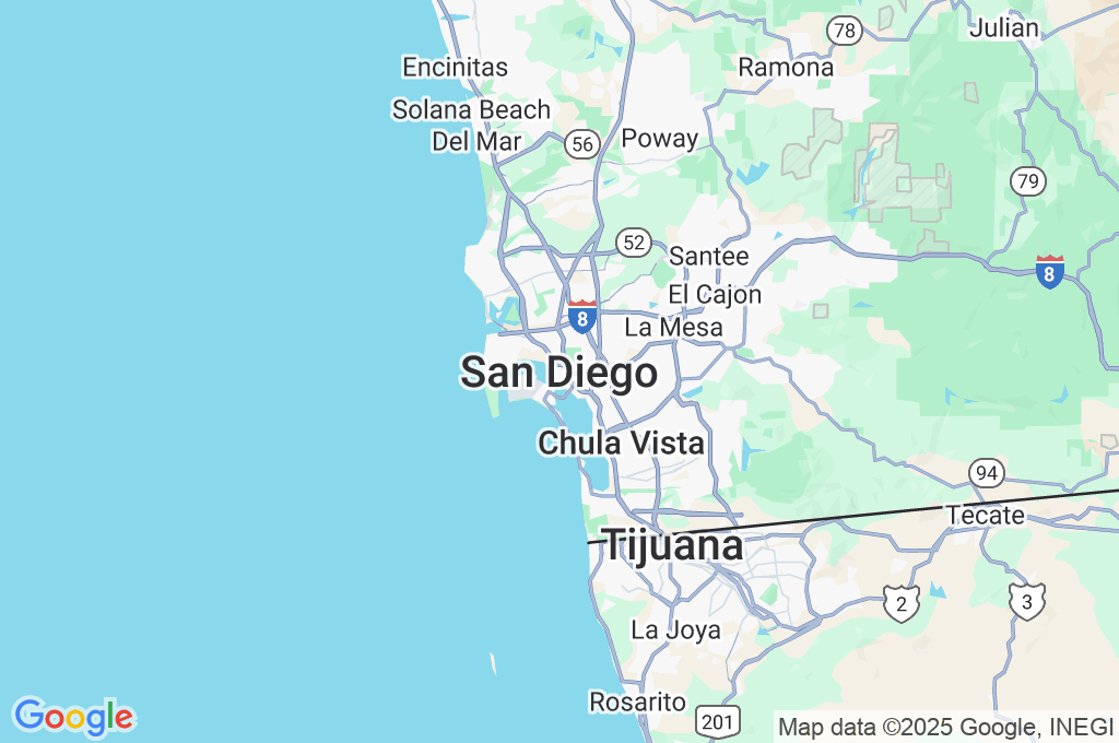 San Diego Area Map
