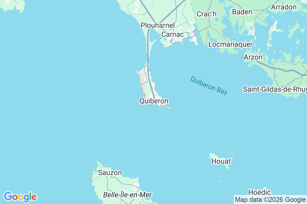 Grande Plage de Quiberon Area Map