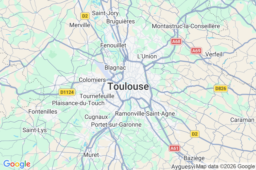 Toulouse Area Map