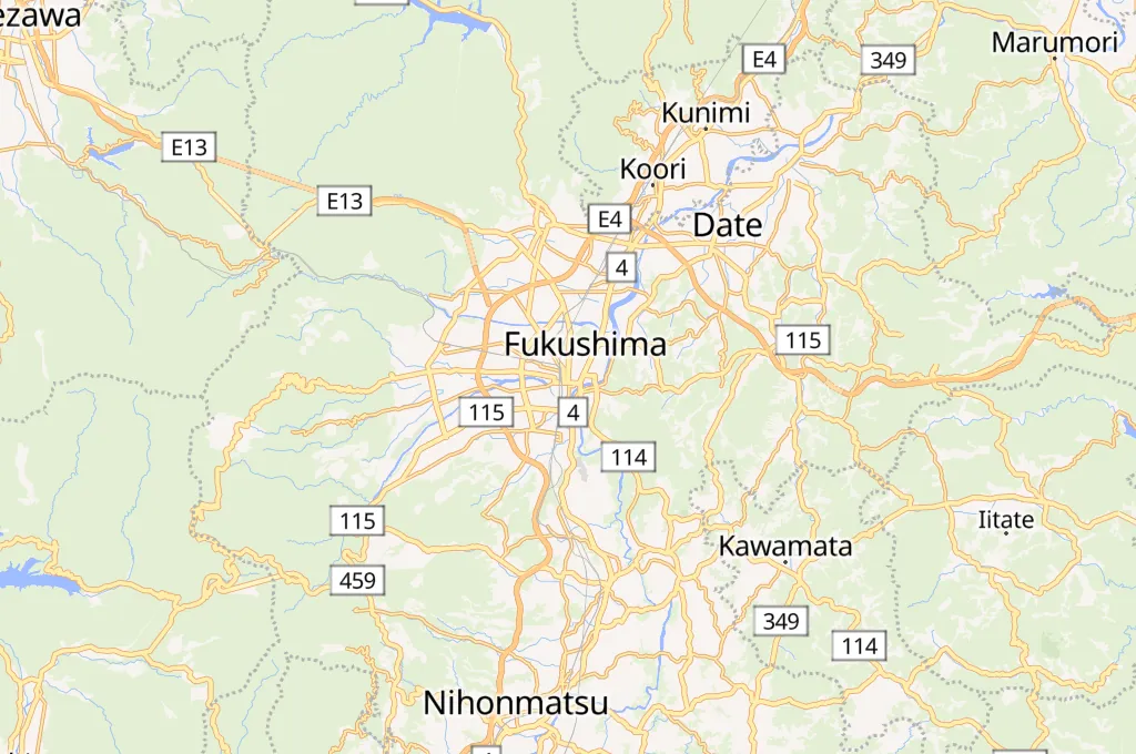 Okitamachō Area Map Okitamachō Area Map