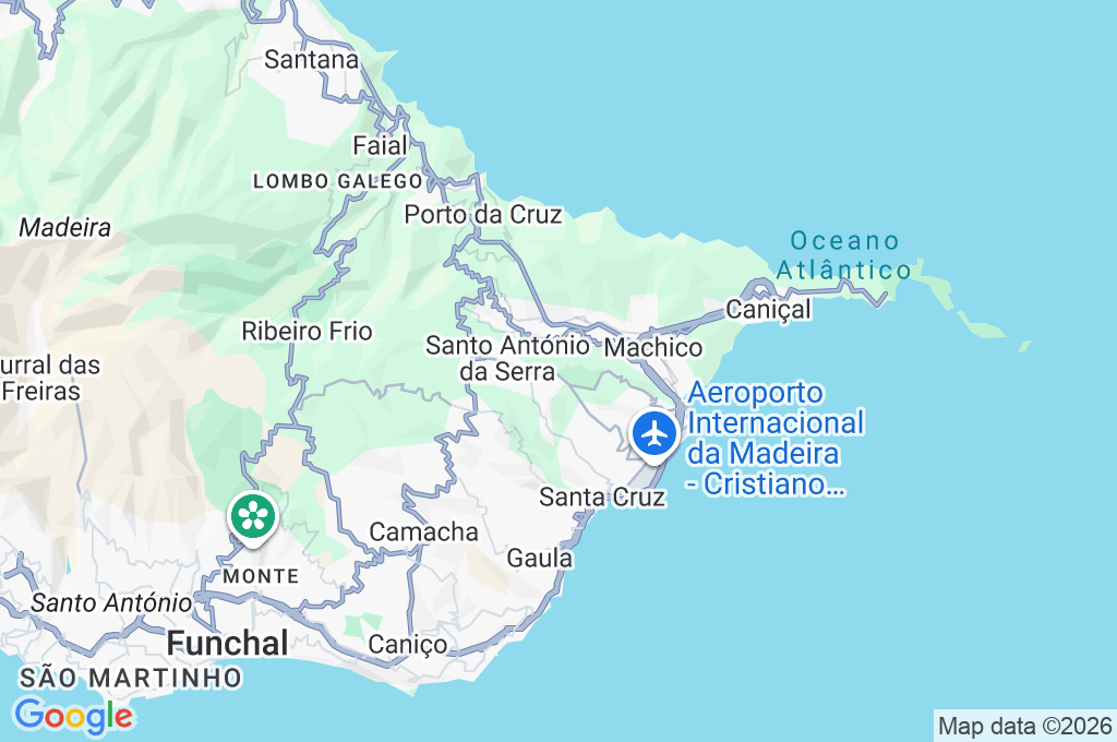 Santo António da Serra Area Map