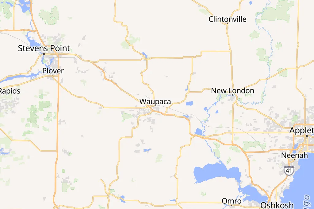 Waupaca Area Map
