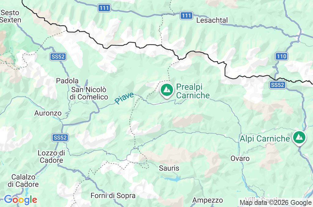 Sappada Area Map