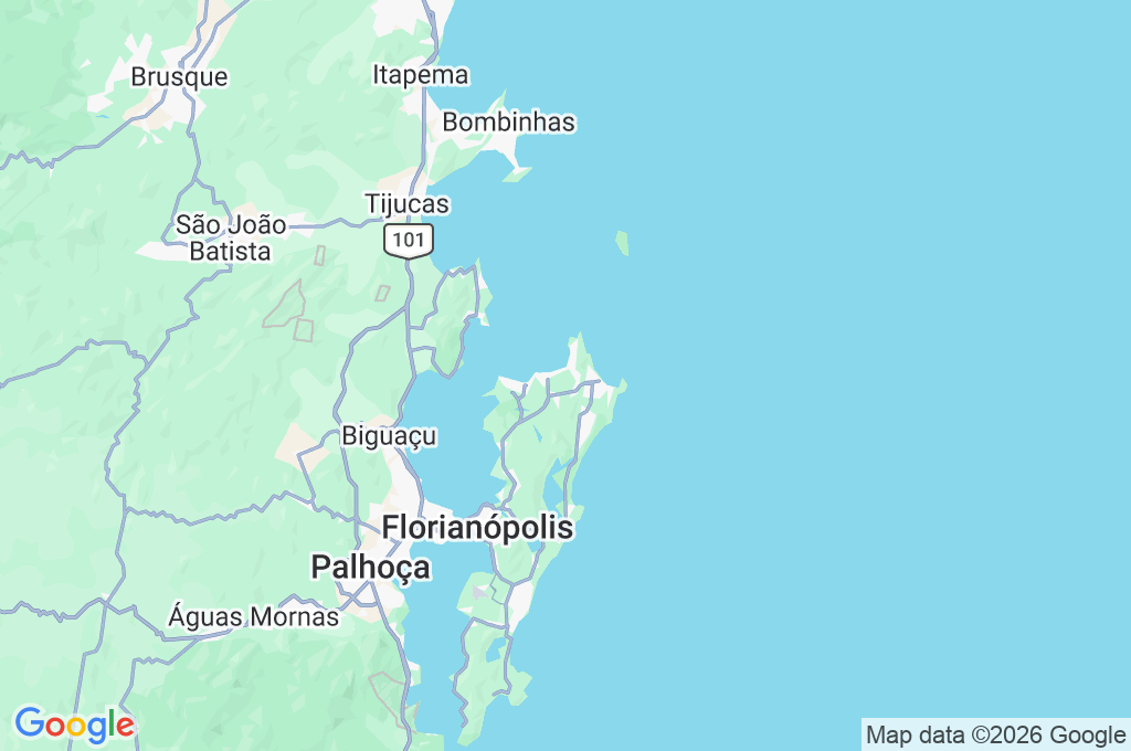 Cachoeira do Bom Jesus Area Map