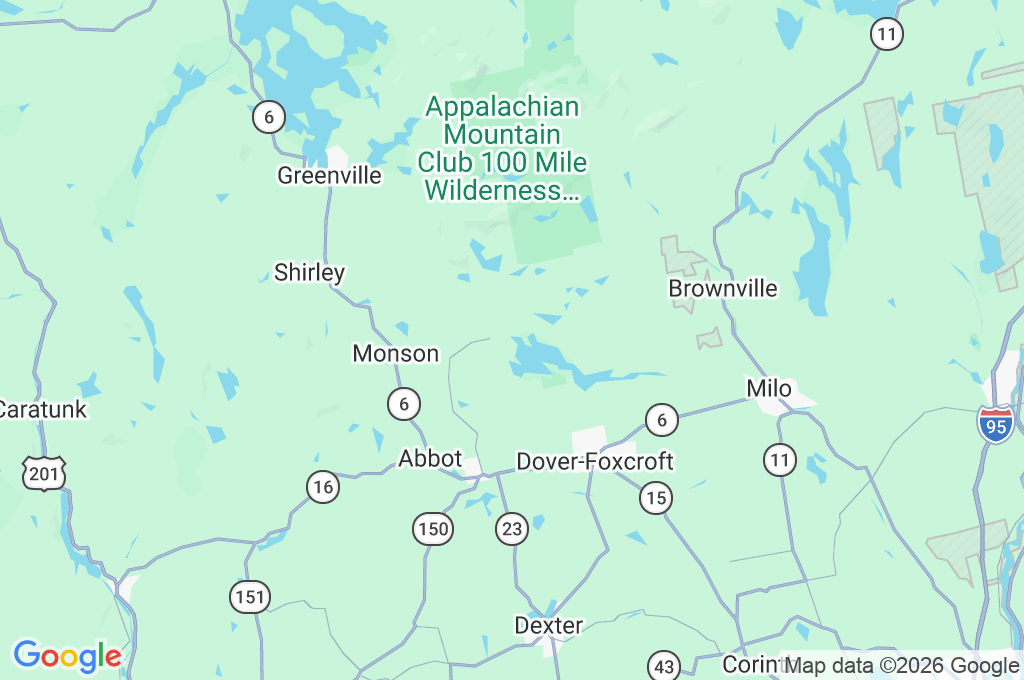 Sebec Lake Area Map