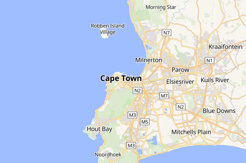 Cape Town Area Map