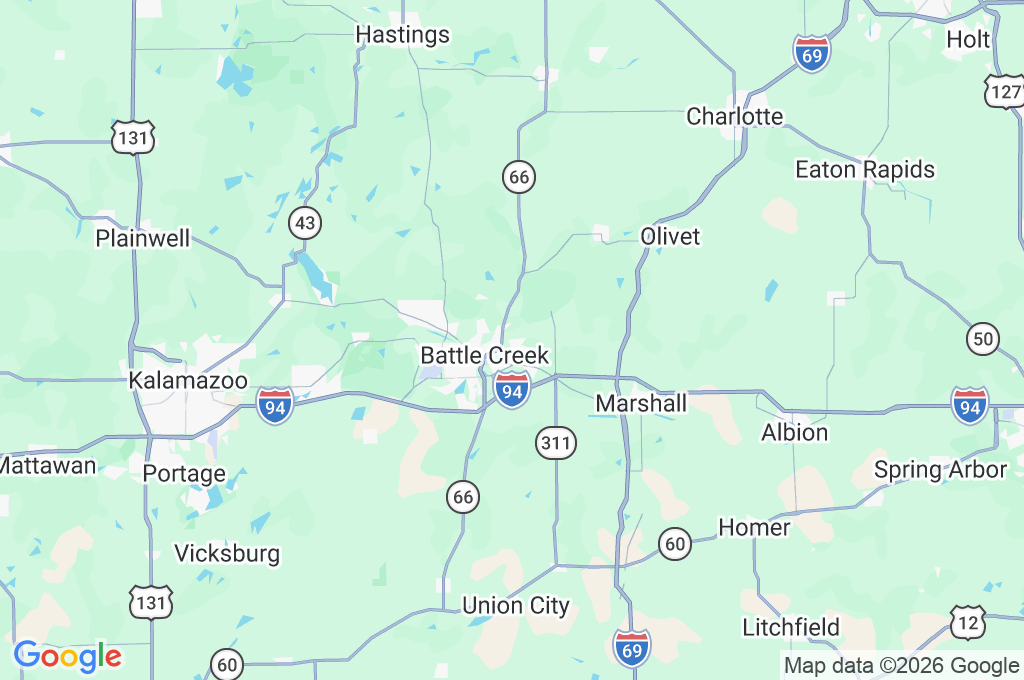 Battle Creek Area Map