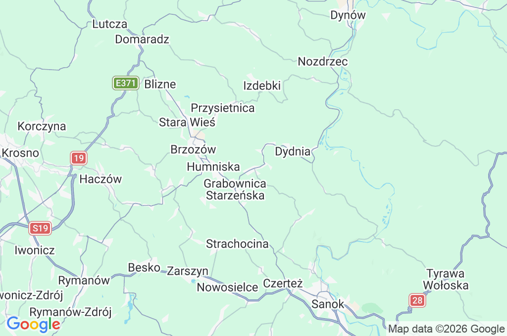 Niebocko Area Map