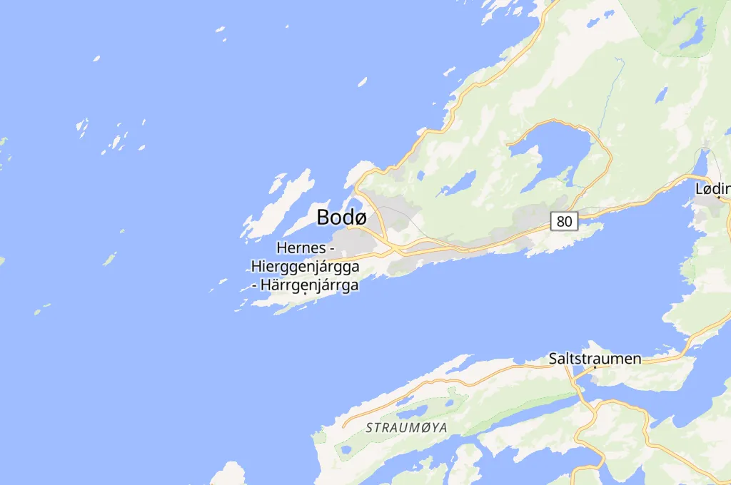Bodø Area Map