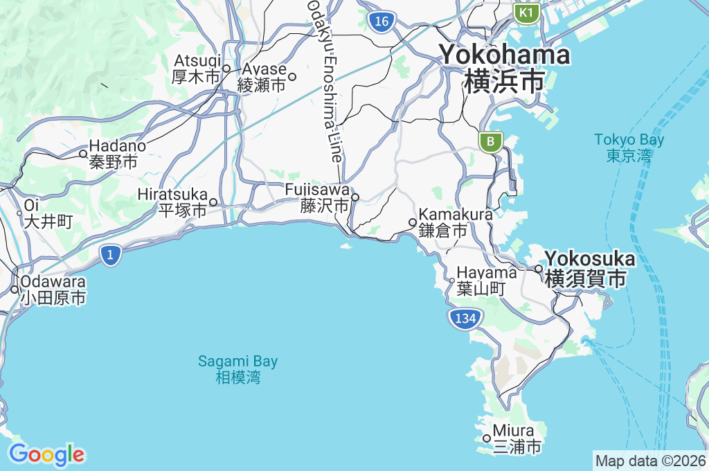 Koshigoe Coast Area Map