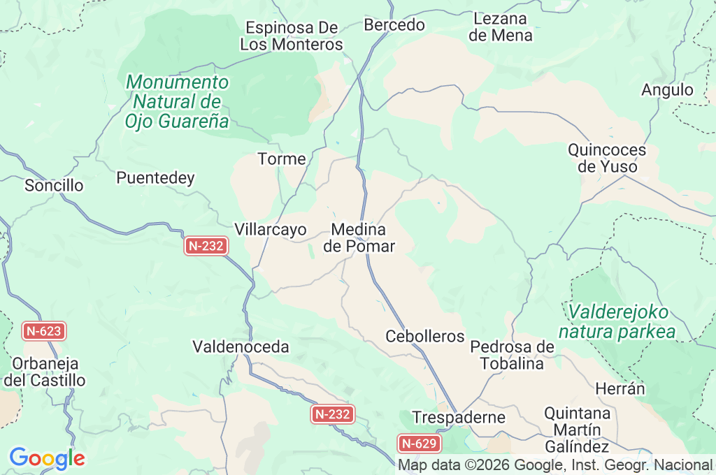Medina de Pomar Area Map