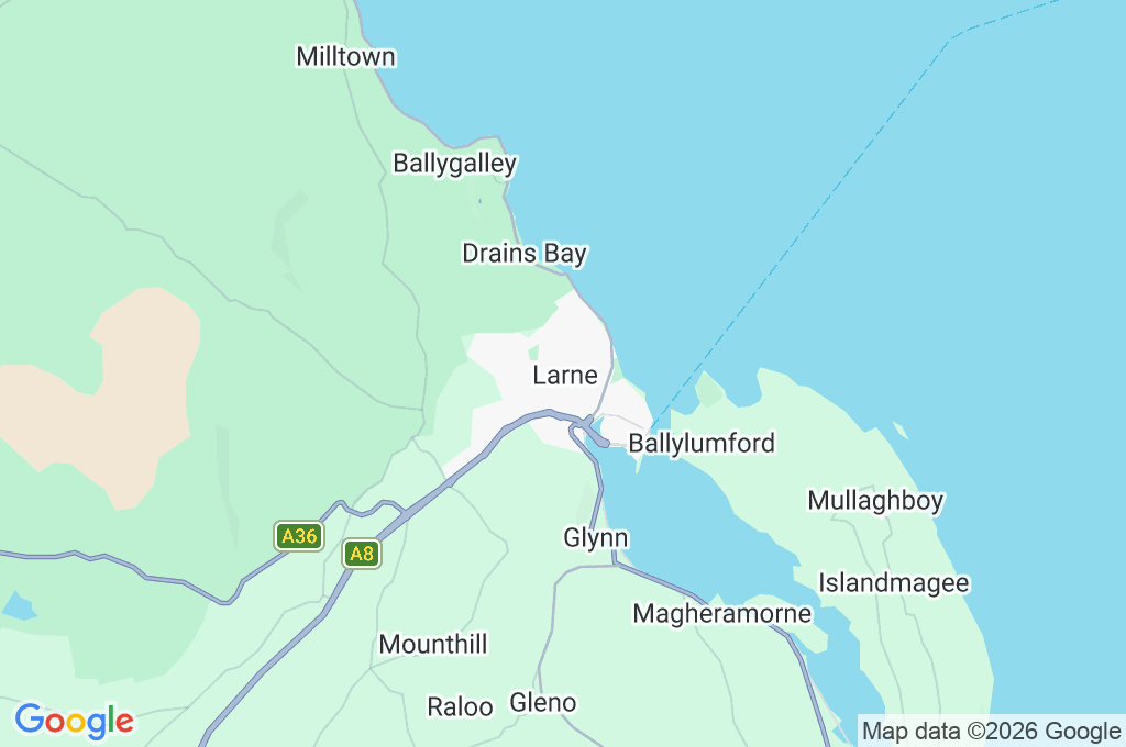 Larne Area Map Larne Area Map