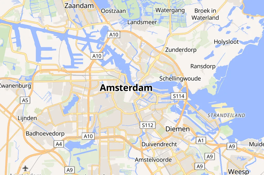 Amsterdam Central Station Area Map Amsterdam Central Station Area Map